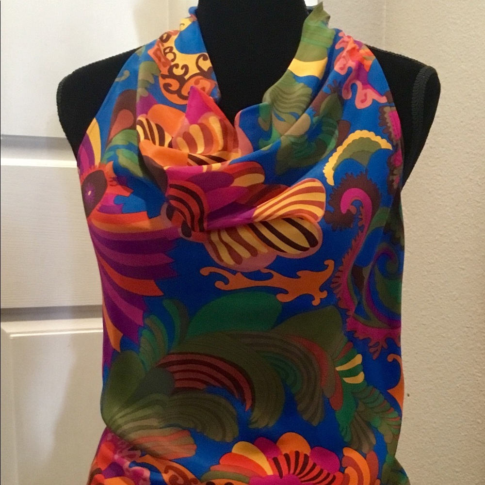Trina Turk Halter style sleeveless multicolored